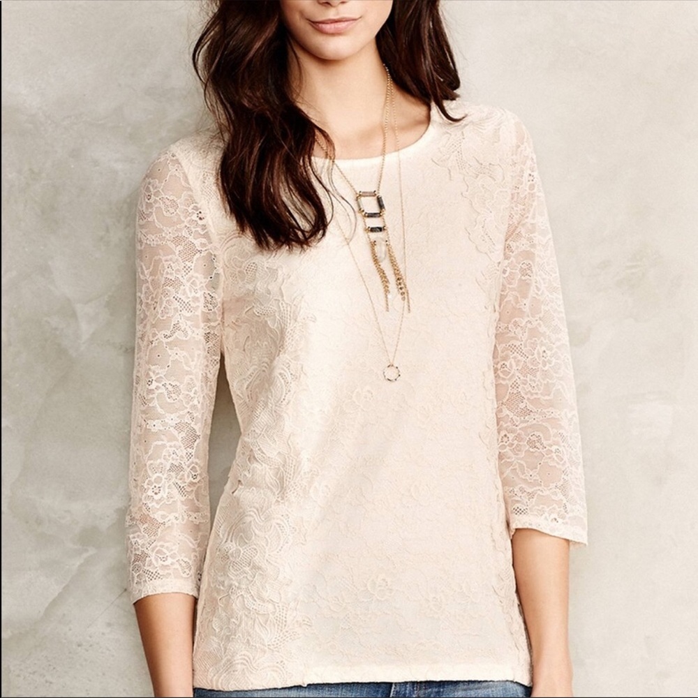 Anthropologie Sunday in Brooklyn Ardith Lace Top